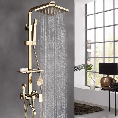 304 Stainless Steel Sanitary Ware Shower Luxury Gold Bathroom Set