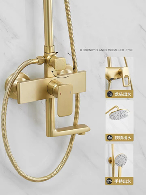 304 Stainless Steel Sanitary Ware Shower Luxury Gold Bathroom Set