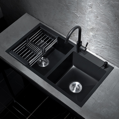 Double Bowl Vegetable Washing Sink 201 304 Stainless Steel Material
