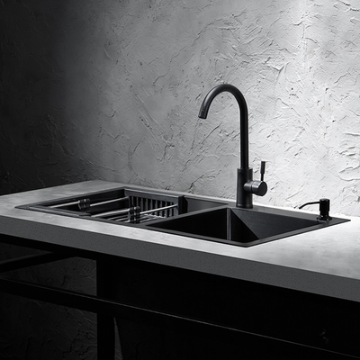 Double Bowl Vegetable Washing Sink 201 304 Stainless Steel Material