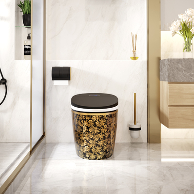 S Trap Elongated 1 Piece Smart Toilet High Efficiency Automatic Flush