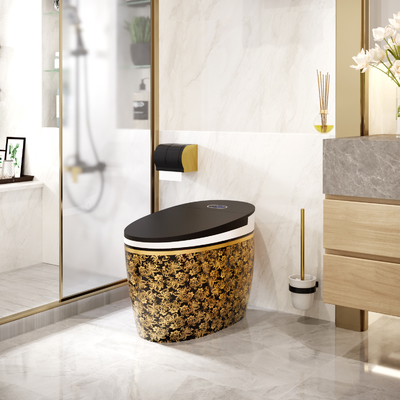 S Trap Elongated 1 Piece Smart Toilet High Efficiency Automatic Flush
