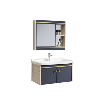 No Oxidation Bathroom Vanity Cabinet Custom Dark Blue Brown Color