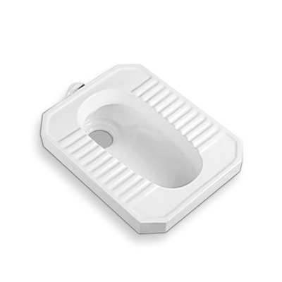 Home White Ceramic Squatting Pan Sanitary Ware Water Closet Toilet