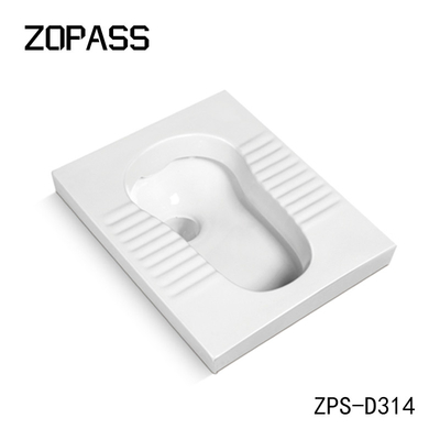 Hygienic Squat Pan Toilet Bowl Modern Desgin Eco Friendly Ceramic