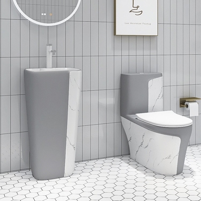 rectangular Sanitary Ware Basin Pedestal For Bathroom Hotel Home