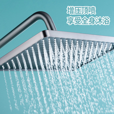 Blackened Bathroom Shower head set Polished Brass With Slide Bar