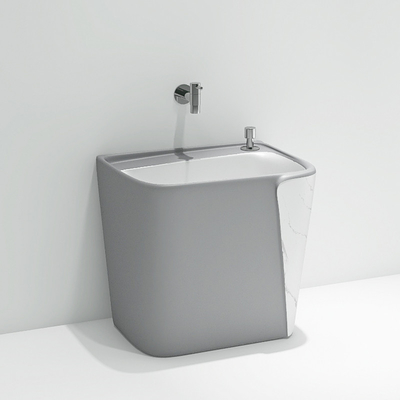 Single Hole Ceramic Mop Sink Colorful Washroom Deep Height Basins
