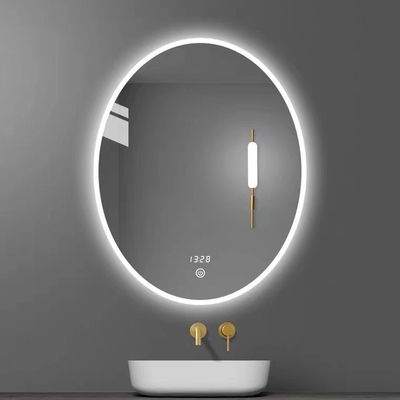 Oval Shape Glass Wall Mounted Vanity Mirror With Defogging Screen