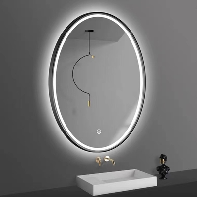 Oval Shape Glass Wall Mounted Vanity Mirror With Defogging Screen