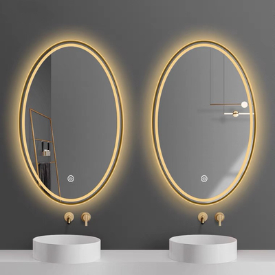 Round Shape Illuminated LED Bathroom Mirrors Defog With One Button