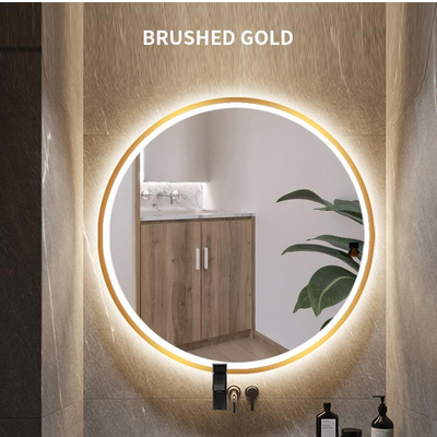 Round Shape Illuminated LED Bathroom Mirrors Defog With One Button