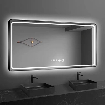 Wall Mounted LED Bathroom Mirrors Defogging Screen For TV Shopping
